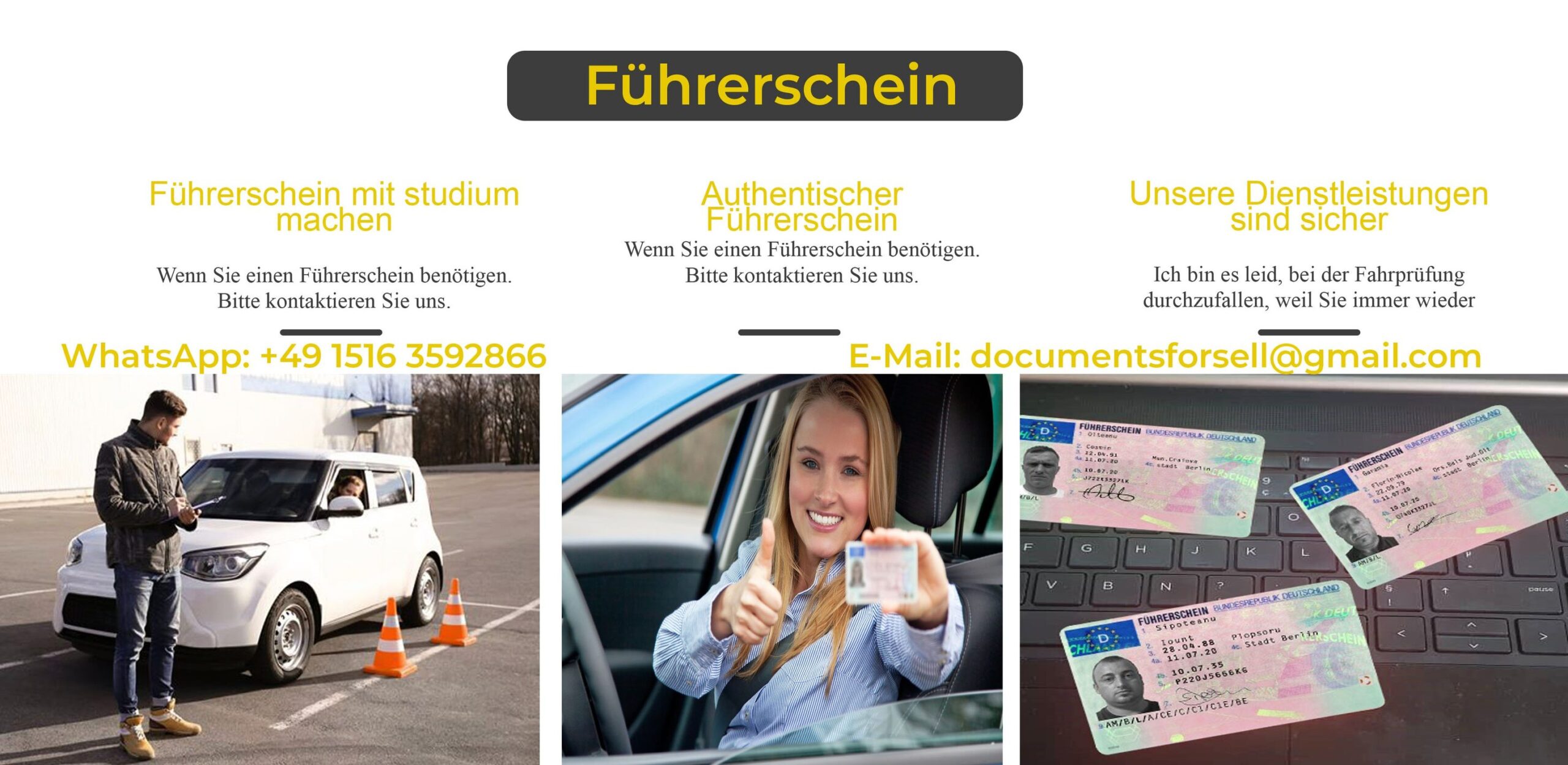 Get your original driver's licenses.